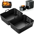 thumbnail image 1 of Air Fryer Silicone Liner for Ninja Double Stack XL Air Fryer SL401, Reusable Silicone Air Fryer Liner Accessories for Ninja Foodi DZ401 DZ201 DZ201C, 1 of 7