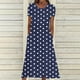 thumbnail image 2 of Vestido Casual Pantalones para Mujeres Vestido de Cuello Alto Cintura Elástica Cuello en V Manga Corta Polka Dot Cuello Redondo Top, 2 of 5