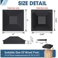 thumbnail image 4 of 4x4 Post Caps Black(Actual 3.5" x 3.5"), 8 Pack Aluminum Metal Fence Post Caps with 16 Screws and Easy Installation, Waterproof Deck Post Caps with Fade-Resistant Coating, Protect Wood Post, 4 of 8