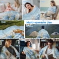thumbnail image 5 of Hydrangeas Flowers Cooling Blanket, Lightweight Breathable Summer Throw Blanket with Double Sided Cold Effect,Coastal Seaside Starfish Summer Picnic Beach Blankets Bed Sheet for Hot Sleepers 40"x60", 5 of 8
