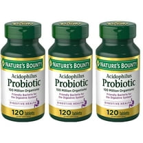 Nature's Bounty Probiotic Acidophilus Tablets, 120 ea (Pack of 3)