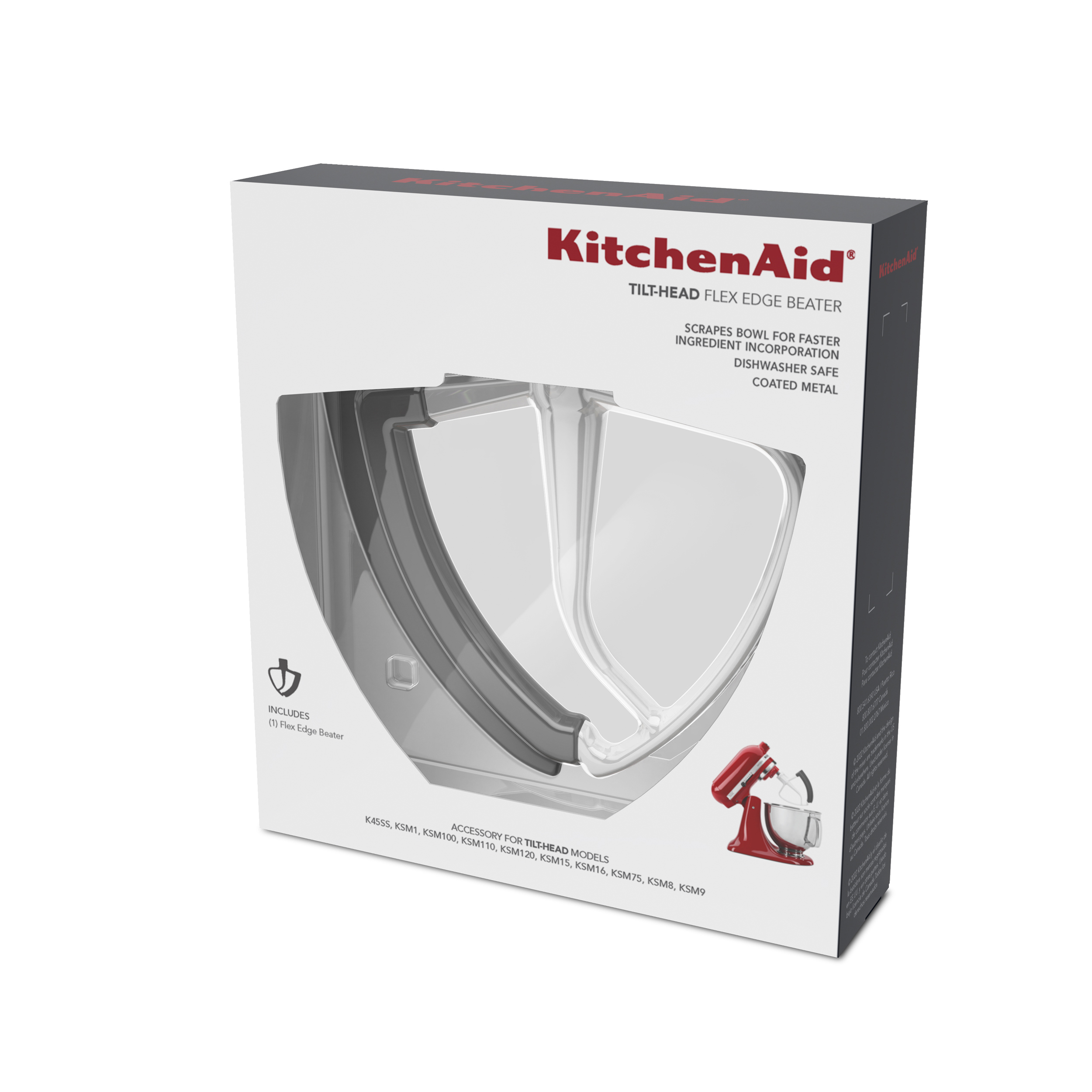 KitchenAid® Tilt-Head Flex Edge Beater, White, KFE5T - image 7 of 7
