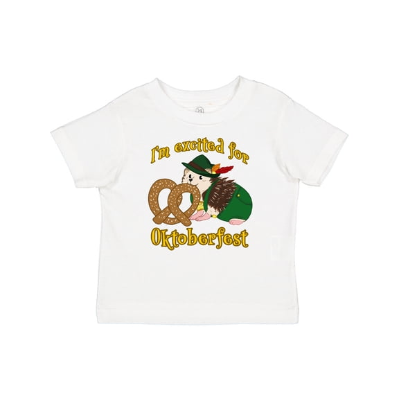 Inktastic I'm Excited for Oktoberfest with Cute Hedgehog Boys or Girls Baby T-Shirt