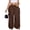 7# Coffee, variant on Women's Palazzo Pants Wide Leg Lounge Convertible Maxi Skirt with Pockets Casual Comfy Trousers Gray M