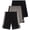 Black Black/Black White/Grey Black, variant on Southpole Mens Athletic Shorts - 3 Pack Mesh Quick Dry Basketball Gym Shorts for Boys (Sizes M-2XL)