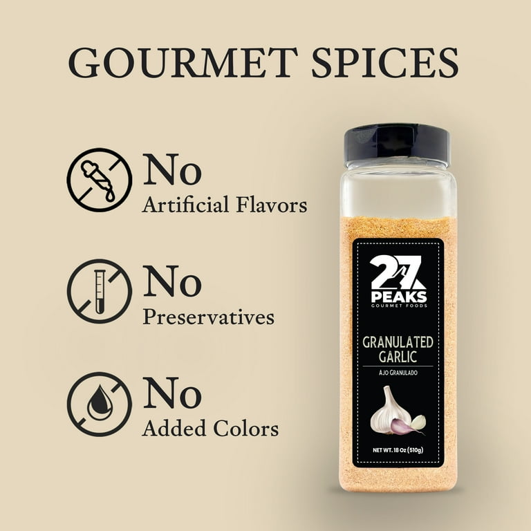 27 Peaks Gourmet No Artificial Flavors Granulated Garlic, 20 oz