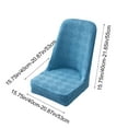 thumbnail image 3 of Large Arc Chair Cover, Half-Pack Stretch Dining Seat Protector for Curved Back Chairs, Non-Slip Flock Fabric, 16x20in, 3 of 7