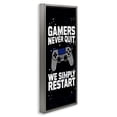 thumbnail image 2 of Stupell Industries Contemporary Never Quit Simply Restart Gray Floating Frame Canvas Art, 14 x 31, by Kim Allen, 2 of 8