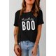 thumbnail image 4 of ABPHQTO Camiseta estampada negra con cuello redondo y estampado de letras Mama BOO para mujer, 4 of 5