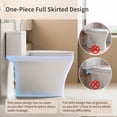 thumbnail image 6 of KK KE KING Compact One Piece Toilet with Comfort Chair Seat ADA Height 17.33", Elongated Dual Flush 0.8/1.28 GPF and MAP 1000g, Low Profile Tank, 12'' Rough-in, 6 of 7