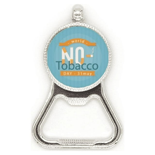 Logo día sin tabaco Acero inoxidable Metal cerveza tapa sacacorchos
