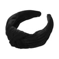 thumbnail image 1 of Diadema anudada ancha de terciopelo Unique Bargains Negro 13x5cm, 1 of 7