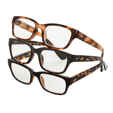 Rectangular Reading Glasses, 3 Pack.,  2.00