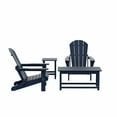 thumbnail image 2 of WestinTrends Malibu 4-Pieces Outdoor Patio Furniture Set, All Weather Outdoor Seating Plastic Adirondack Chair Set of 2 with Coffee Table and Side Table, Navy Blue, 2 of 14