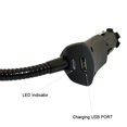 thumbnail image 4 of Car Mount Charger Socket Holder with USB Port Dock Cradle Gooseneck Swivel Black O7O for Motorola G4 Plus, Google Nexus 6, Moto E LTE E4 PLUS, G4 Play, G5 PLUS (XT1687) X 2 (2nd Gen) Z Play Droid, 4 of 5