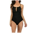 thumbnail image 4 of Vedolay Swimsuit Women Women's V Neck Leopard Print One Piece Swimsuit,B-Black S, 4 of 4