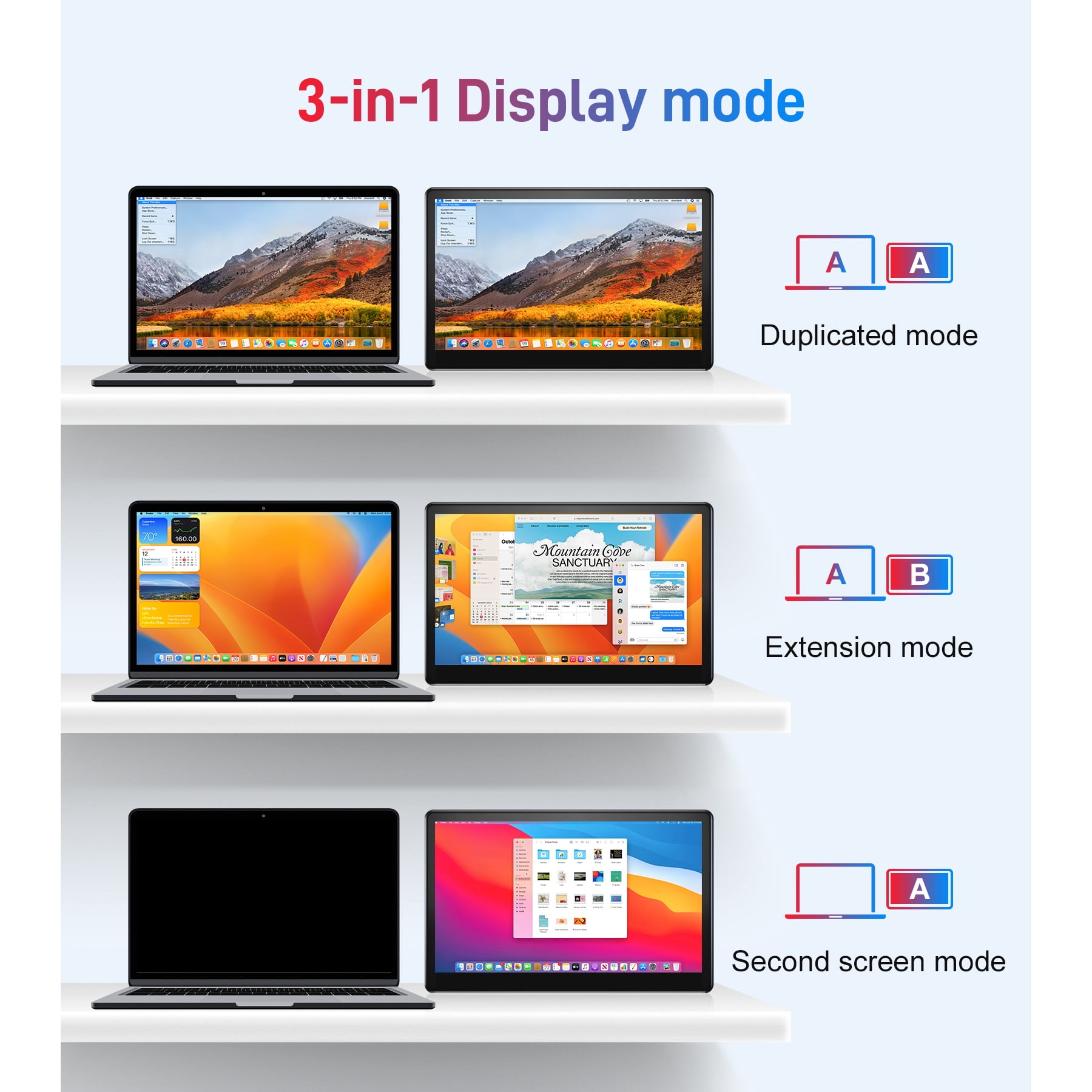 HOWENS 13.3-inch Portable Touchscreen Monitor with HDMI and VGA Ports, 1920×1080 FHD Portable Touch Screen Display Compatible with Laptops, PCs, PS5/4, Industrial Use, Small Screen Extender