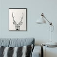 thumbnail image 2 of Stupell Industries Deer Portrait Grey Drawing Design Framed Wall Art by Victoria Borges, 2 of 6