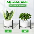 thumbnail image 3 of Plant Stand Indoor Adjustable, Metal Modern Plant Stand, Heavy Duty Stable Plant, Fit 8-12 inch Pots, Number of Items-2, Color-Black (Pot & Plant Not Included), 3 of 9