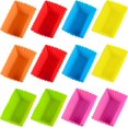 thumbnail image 1 of Casewin - 12 moldes rectangulares de silicona reutilizables para magdalenas y muffins, antiadherentes, para pan pequeño (color aleatorio), 1 of 7