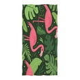 thumbnail image 3 of Ryvnso Flamingo in Palm Leaves Oversized Beach Towel Microfiber Bath Blankets Swimming Fitness 37" x 74", 3 of 5