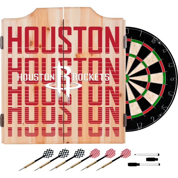 NBA Dart Set with Darts and Board City Houston Rockets