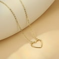 thumbnail image 6 of Turandoss Dainty 14K Gold Plated Simple Big Hollow Heart Pendant Choker Necklace for Women Girls Cute Trendy Jewelry Personalized Easter Birthday Gifts for Women Girls Her, 6 of 7