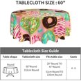 thumbnail image 4 of Donut Party Tablecloth, Birthday Table Cloth for Party Decoration, Round 60 Inch, Donut Food Themed Tablecloths for Dinner Kitchen Party Picnic, 4 of 6