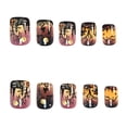thumbnail image 5 of 24Pcs Halloween Press On Nails Medium Almond & Short Square, Spooky Fake Nails Full Cover Glue on Nails for Women Girls Christmas Party Gift, 5 of 6