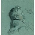 thumbnail image 3 of Johann Peter Krafft 12x13 Black Modern Framed Museum Art Print Titled - Head Study on 'Return of Emperor Franz from Pressburg' (Before 1828), 3 of 5