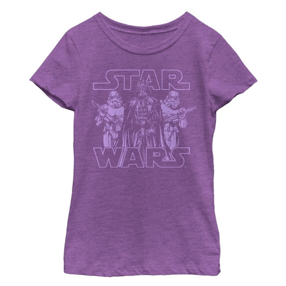 Girl's Star Wars Dark Side Graphic Tee Purple Berry Small