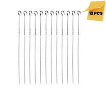 LQQBOX Skewers for Kabobs, 15" Metal Kebab Skewers for Grilling Flat Long Stainless Steel Kabob Skewers Sticks, Reusable BBQ Barbecue Skewers for Meat Chicken Vegetable Shrimp, 12 Pack