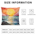thumbnail image 5 of Creowell Pillowcase Abstract Beach Watercolor Sunset Beach Picture Prints Ocean Scenery Paintings Plush Pillowcase (Universal 1) White, 5 of 5