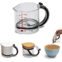 Measuring Cup Adjustable 4-in-1 Multi Functional with Scraper Style Seal Base Space Saving Easy to Clean No Waste Cooking Baking