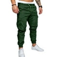thumbnail image 2 of Seyurigaoka Men's Relaxed Fit Cargo Pants Big and Tall Classic Joggers Work Trousers with Pockets, 2 of 2