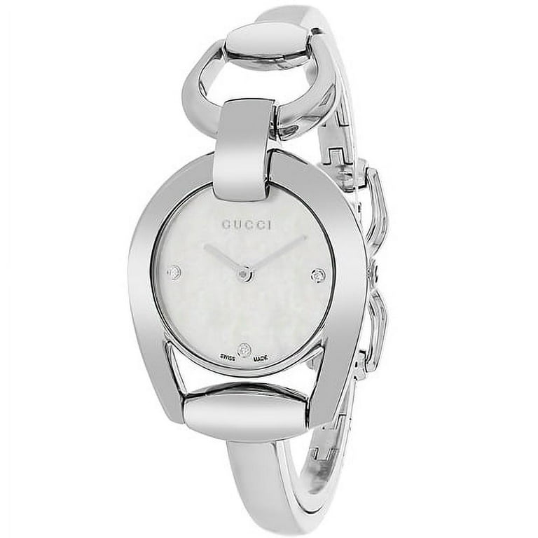 uu-♡ Gucci Women's Horsebit 139 Sapphire Crystal 28mm Watch