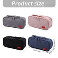 thumbnail image 3 of High Capacity Pencil Case 5 Section Canvas Pen Pouches Pen Organisers Bag Travel Cosmetics Carrying Case 24x8.5x11cm, 3 of 9