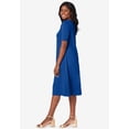 thumbnail image 3 of Jessica London Women's Plus Size Stretch Cotton Square Neck Midi Dress, 3 of 3