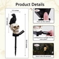 thumbnail image 5 of ZOEYKIMLO Halloween Decoration Raven Skull Light - Solar Light with Spooky Glowing Skulls & Crows for Outdoor Halloween Decorations, Crows looking left, 5 of 8