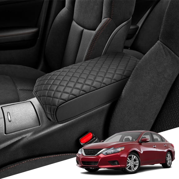 KBH Center Console Cover for 2013-2018 Nissan Altima/2009-2014 Nissan Maxima, Middle Console Lid Armrest Protector for Altima Interior Accessories, Black