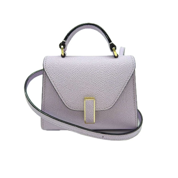 Pre-Owned Valextra Iside Belt Mini Bag SGES0061028 Shoulder Purple Calf Leather Women's