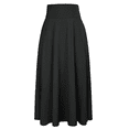 thumbnail image 4 of Aunavey Women High Waist Pleated Pockets Swing Long Skirts, 4 of 5