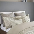 thumbnail image 4 of INK+IVY Mila 3-Piece Modern Cotton Printed Comforter Set with Chenille in Brown, 4 of 4
