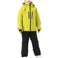thumbnail image 1 of 4-16 Years Kid's Solid Color Girls Boys Ski Suit Windproof Warm Solid Color Skiing Set Black, 1 of 7