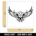 thumbnail image 2 of Majestic Barn Owl Flying Self-Inking Rubber Stamp Ink Stamper - Black Ink - Small 1 Inch, 2 of 7