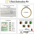 thumbnail image 4 of Paquete de 5 kits de bordado para principiantes, kits de inicio de bordado para niños adultos con 5 lindos patrones estampados de cactus, hilo de bordar + 1 aro de bambú + N, 4 of 5