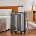 thumbnail image 4 of Carry-on travel suitcase with wheels  20 inch carrier carrier travel bag koffer trolley boarding USB rechargeable Phone holder My Lux Decor Round, 4 of 10