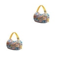 thumbnail image 3 of relayinert Polyester Travel-friendly Storage Bag Carry Essentials With Ease Waterproof Shopping Bag For Travel yellow plaid 2Set, 3 of 6