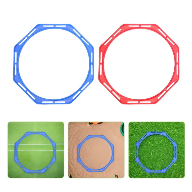 PENIKOKO 4Pcs Agility Rings Set Octagon Plastic Speed Training Circles for Soccer Football Basketball