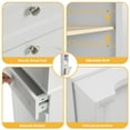 thumbnail image 5 of DWVO Tilt Out Laundry Cabinet with Basket and Drawer, Laundry Hamper Bathroom Storage Cabinet with Shelves, White, 5 of 6